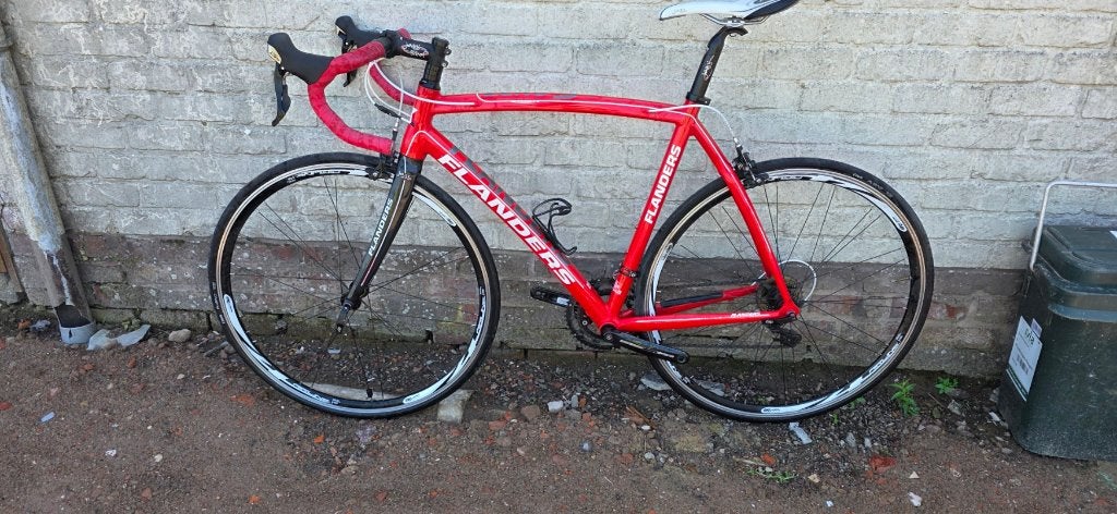 racefiets Flanders, Velgrem, Aluminium, 49 tot 53 cm, 15 tot 20 versnellingen
