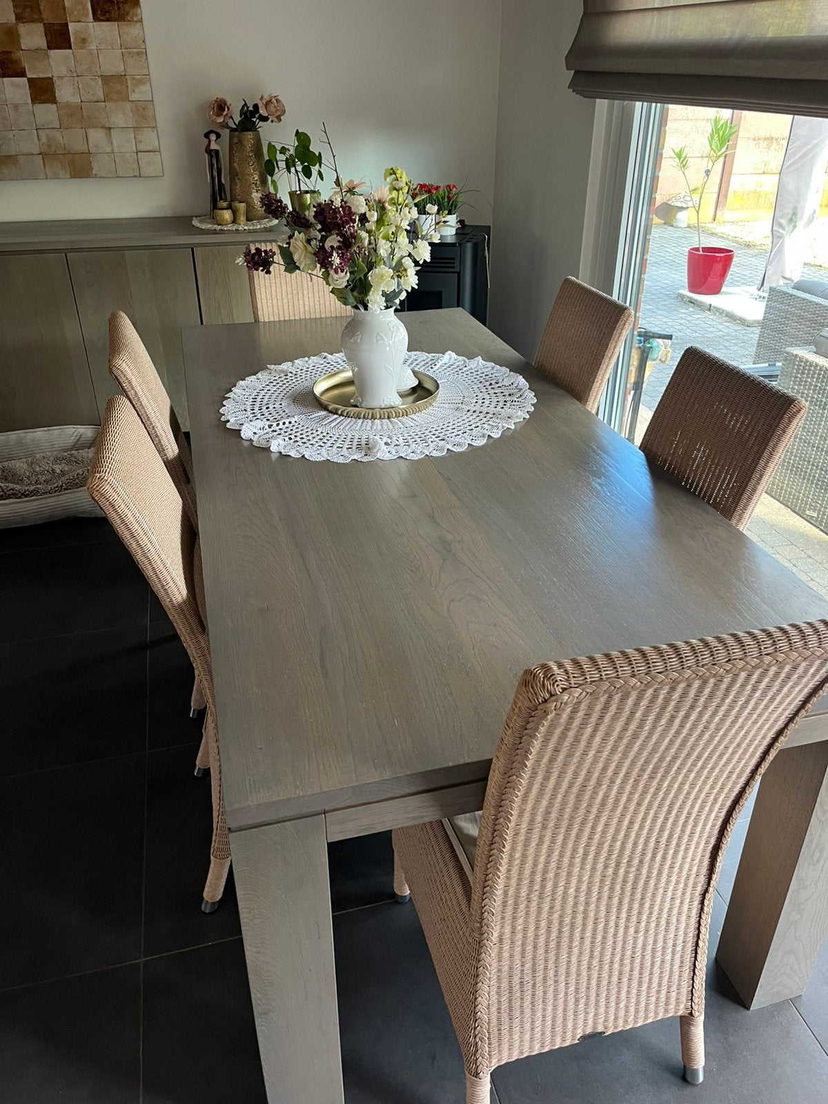 Eettafel, Ophalen, Gebruikt, 50 tot 100 cm, Eikenhout