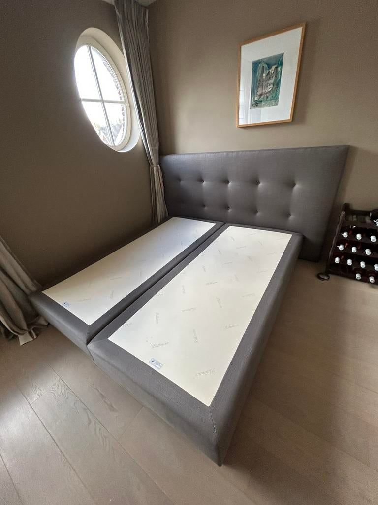 Boxspring, 2x90cm, zonder matrassen, merk Pulman, Ophalen, Gebruikt, Tweepersoons