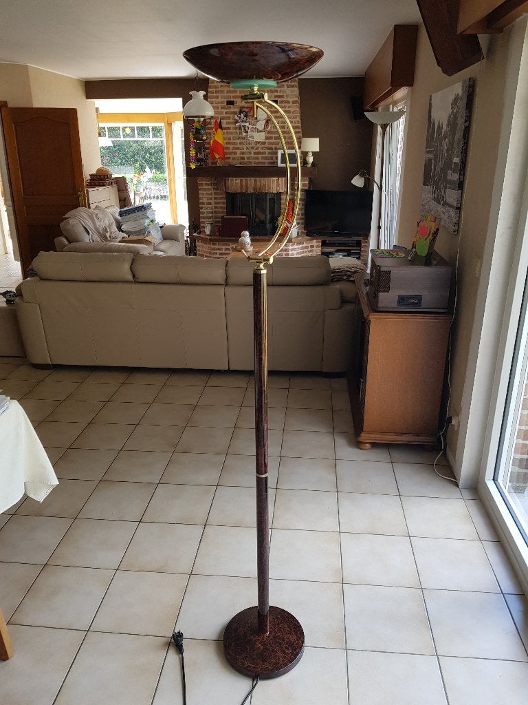 mooie staanlamp met verplaatsbaar bovendeel en dimmer, Ophalen, Past bij modern en klassiek, Keramiek, 150 tot 200 cm