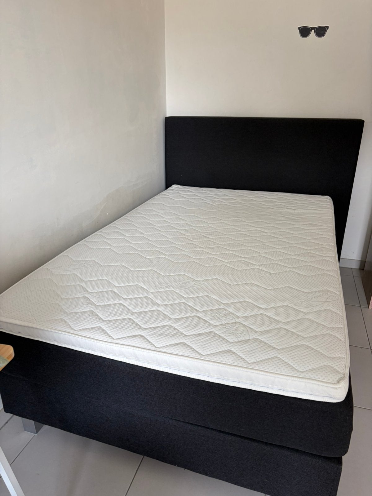 Boxspring twijfelaar 120/200, Maison & Meubles, Chambre à coucher | Lits boxsprings, Enlèvement, Comme neuf, Queen size