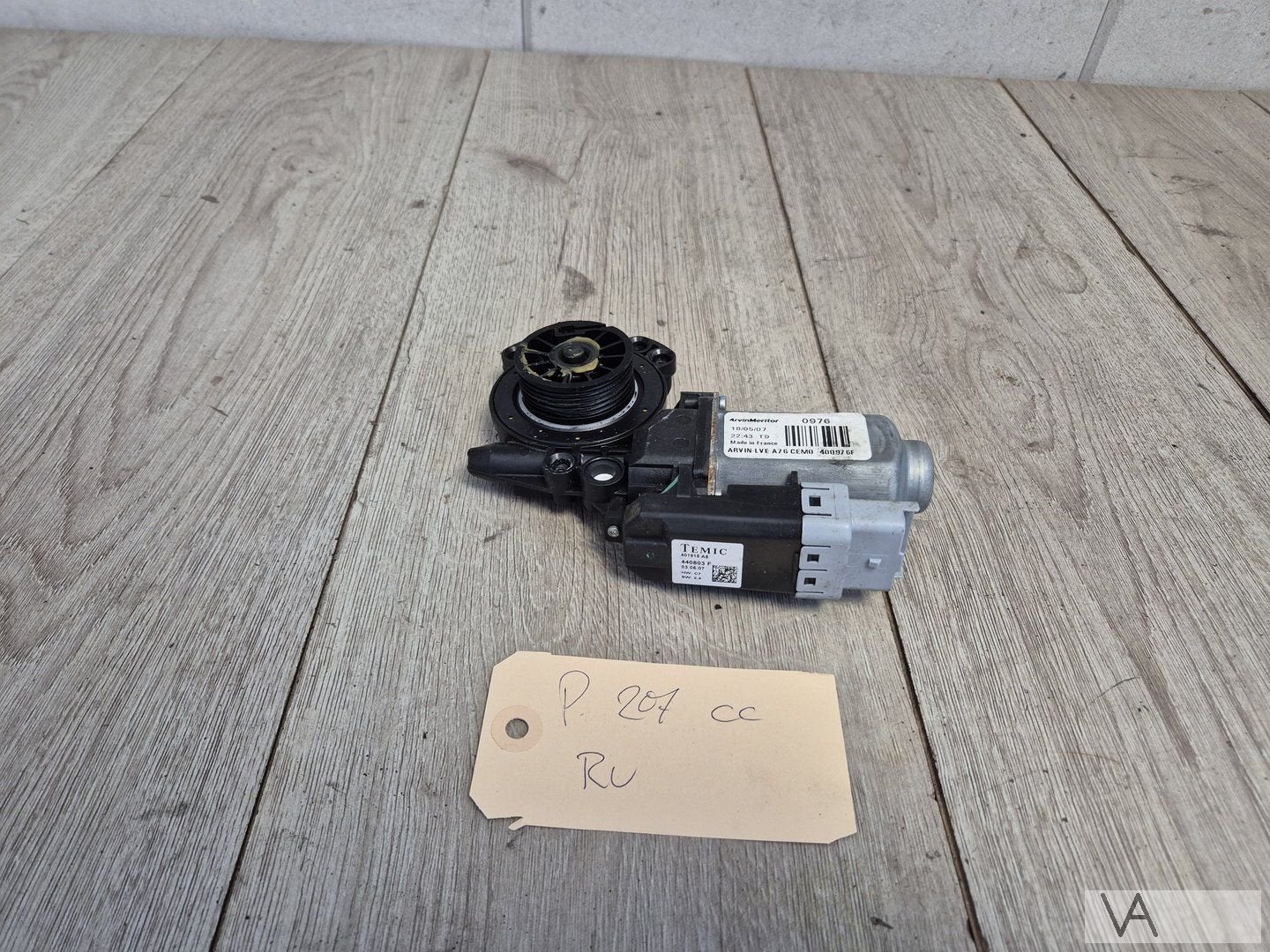 Raammotor met module van Peugeot 207 cc cabrio RECHTSVOOR, Gebruikt, -, -, Ophalen of Verzenden