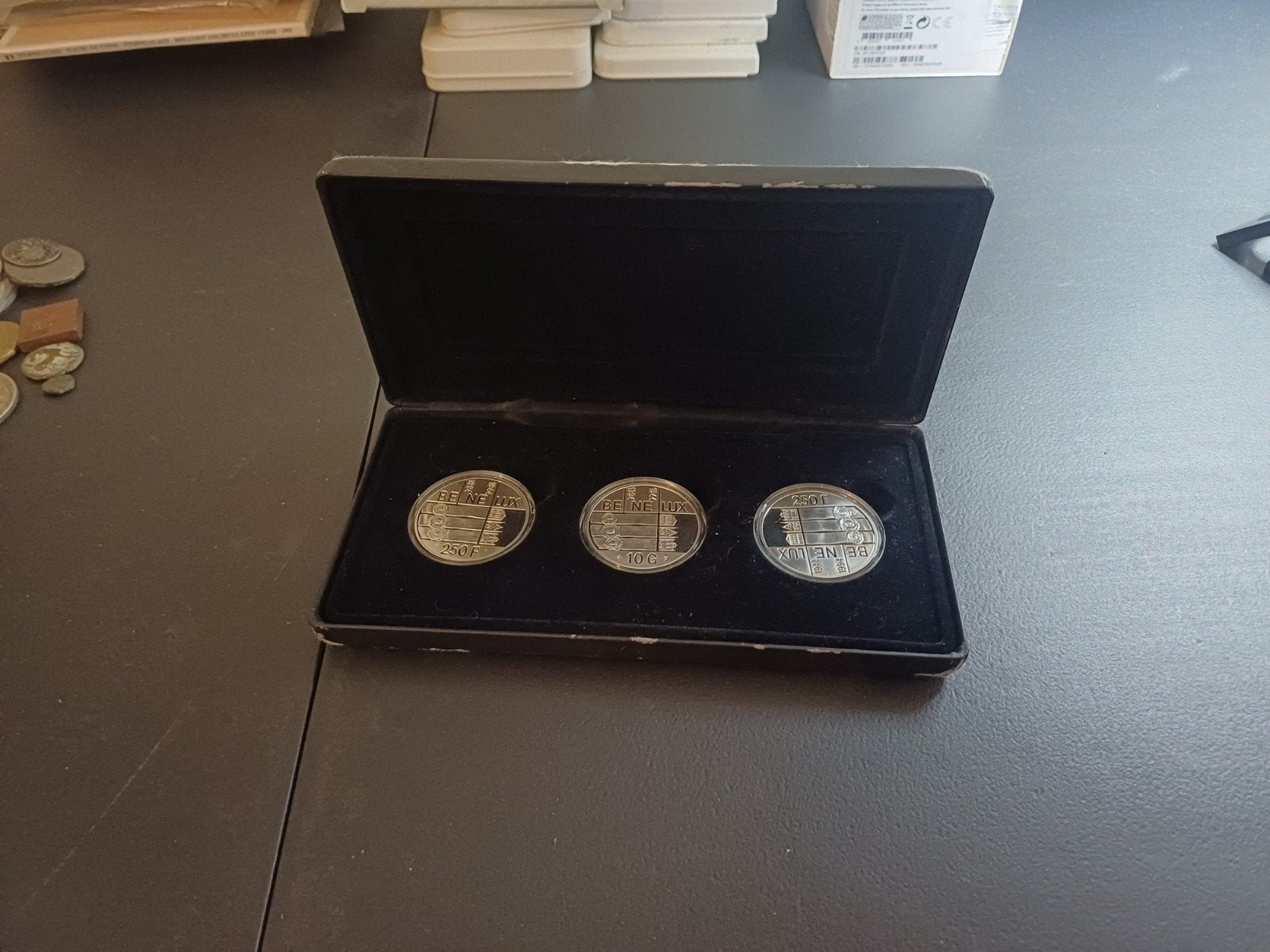 coffret de 3 pièces en argent benelux, Enlèvement, Argent, Argent
