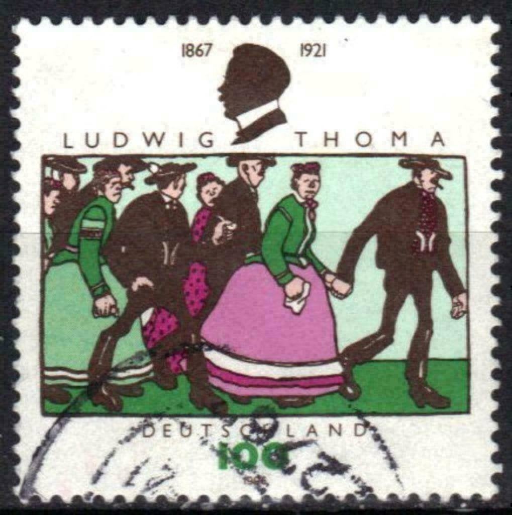 Duitsland 1996 - Yvert 1702 - Auteur Ludwig Thoma (ST), Verzenden, Gestempeld