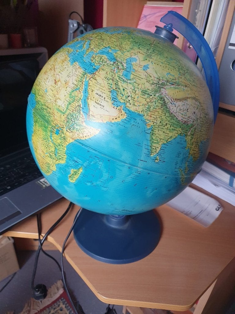 Mapmonde, Maison & Meubles, Globe terrestre antique, Enlèvement, Utilisé, Plastique