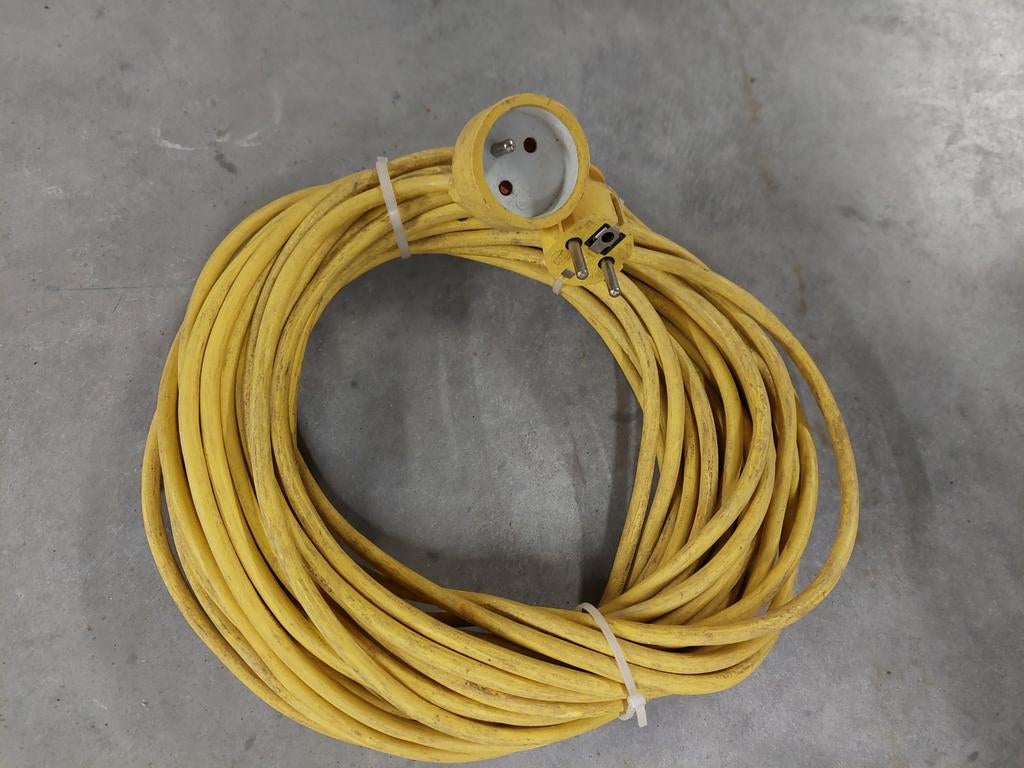 Câble 3x1,5mm..rallonge..couleur jaune..20 m, Enlèvement
