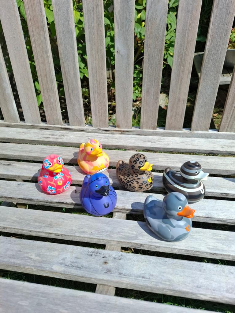 6 Bud eendjes, Verzamelen, Ophalen, Zo goed als nieuw, Beeldje of Figuurtje