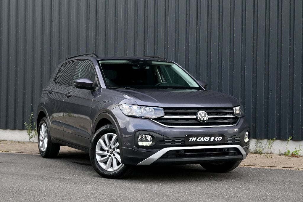 Vw T-cross 1.0 TSFI DSG, Carplay, Adaptieve cruise,, T-Cross, 4 cilinders, 1290 kg, Blauw