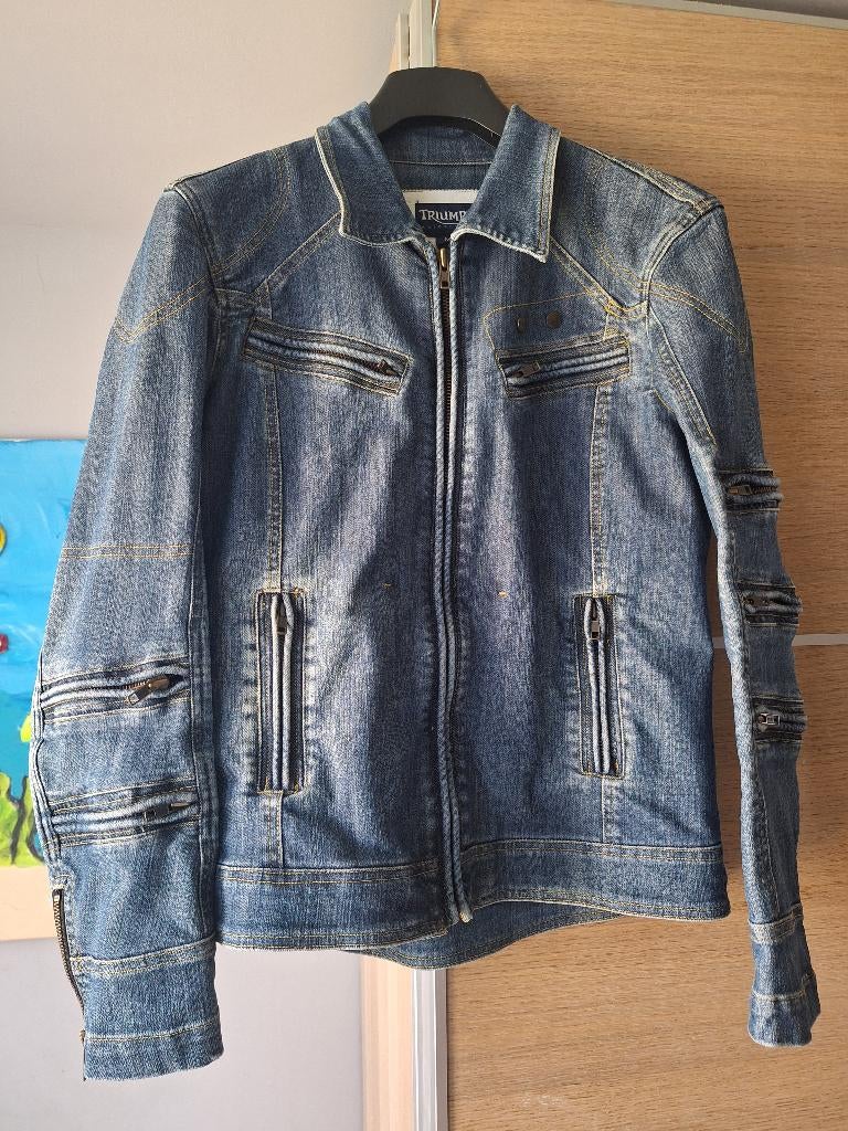 triumph jeansjas maat m, Motoren, Ophalen, Tweedehands, Dames, Jas | textiel