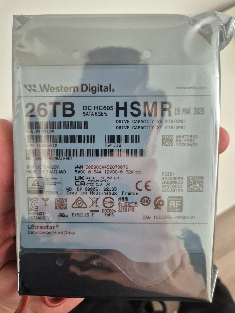 NIEUW WD 26TB 3.5inch Sata harde schijf, Computers en Software, Harde schijven, Intern, Nieuw, Ophalen of Verzenden, WD (Western Digital)