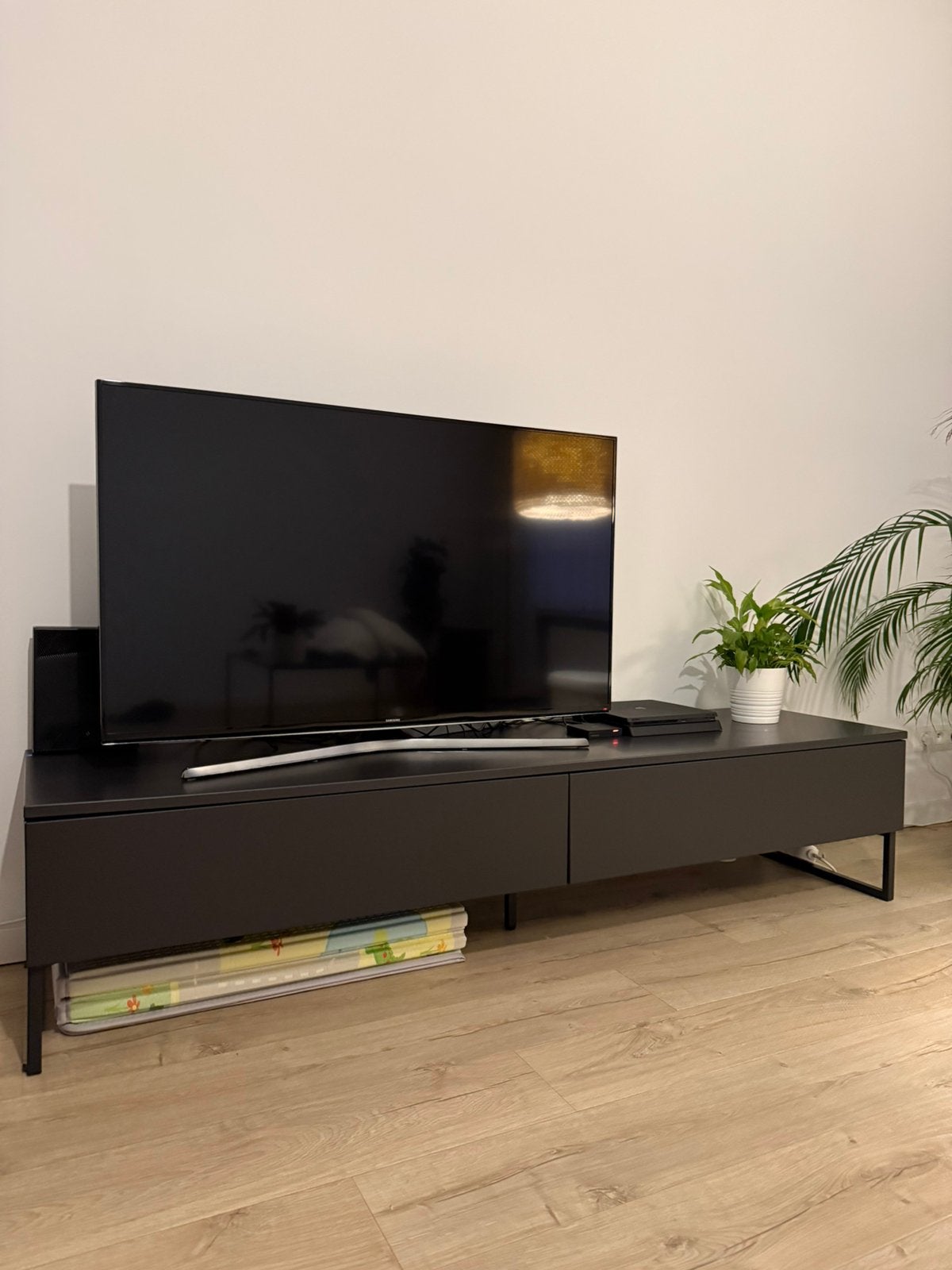 Meuble TV noir 180cm, Enlèvement, Comme neuf