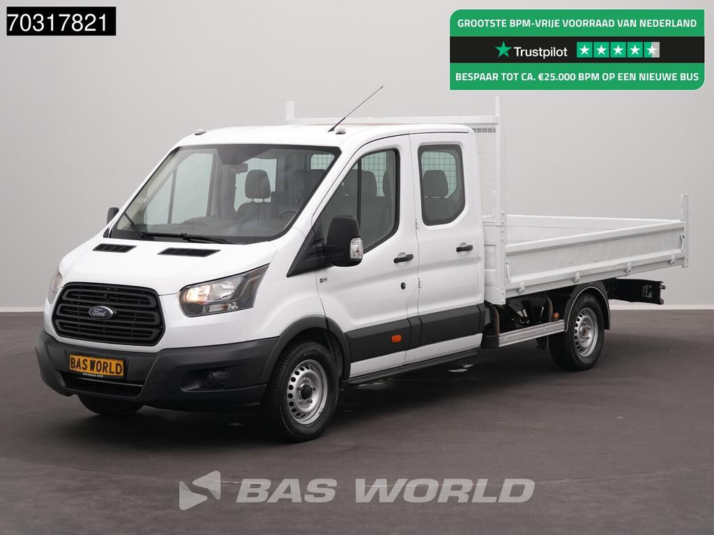 Ford Transit 130pk Dubbel Cabine Open Laadbak Euro6 Pritsche, Auto's, Euro 6, 4 cilinders, Ford, Te koop