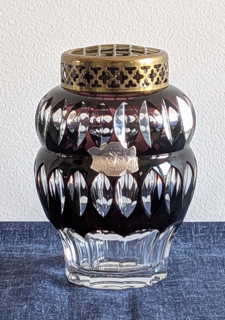 Vase Pique-Fleurs Art Déco "Siva"  Val Saint Lambert, Antiquités & Art, Enlèvement ou Envoi