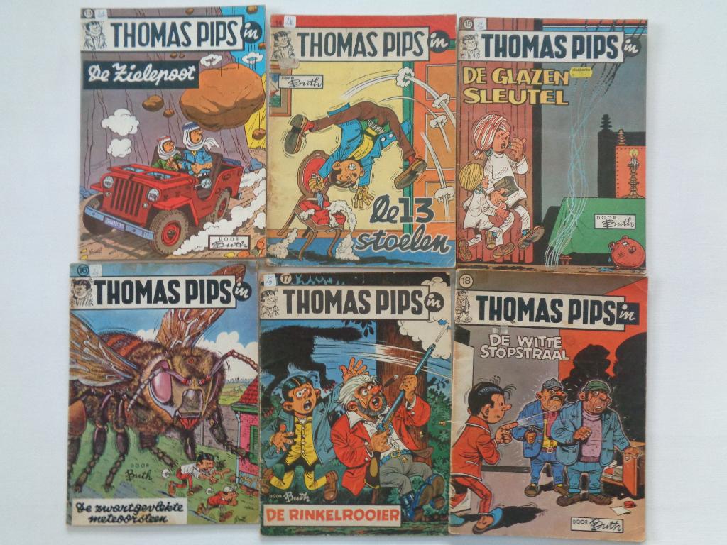 Thomas Pips (Buth) - 6 albums (V21 tem 26) - 1e dr. 1970/'72, Ophalen of Verzenden