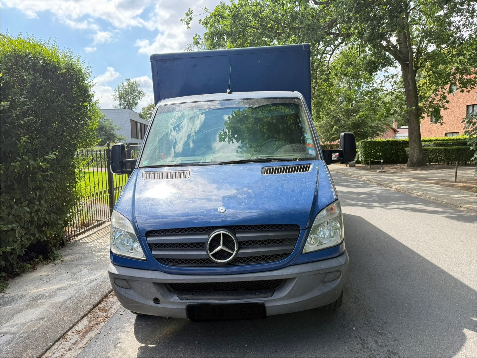 Mercedes sprinter 313 bakwagen, Auto's, Bestelwagens en Lichte vracht, Euro 5, Achterwielaandrijving, Blauw, Alcantara
