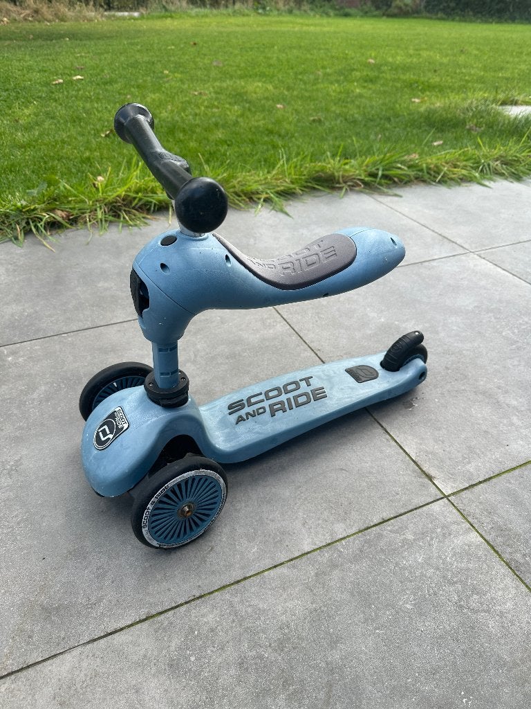 Blauwe step Scoot and Ride Highwaykick 1, Ophalen, Gebruikt, Gewone step, Scoot and ride