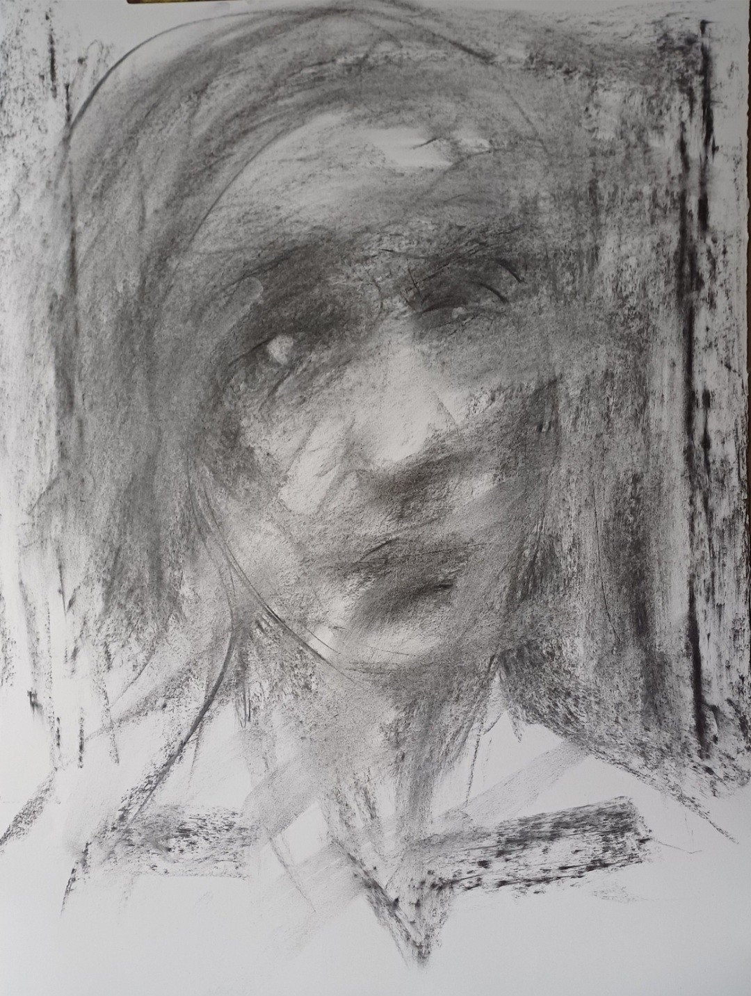 Houtskooltekening, 50 x 70 cm, Eigen werk., Antiquités & Art, Art | Dessins & Photographie, Enlèvement, Dessin au fusain, Signé
