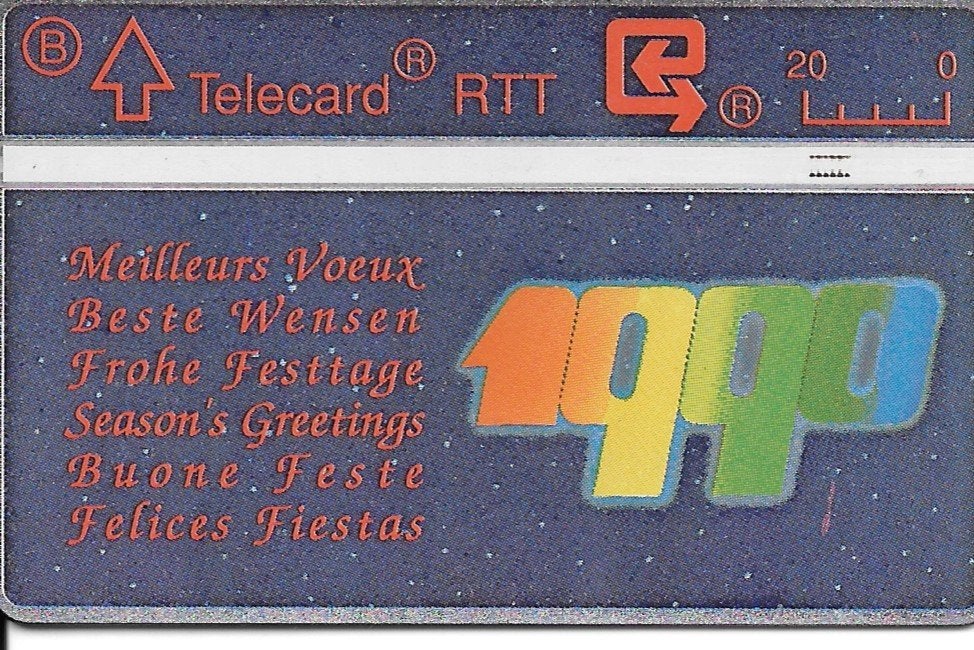 Telecard RTT Meilleurs voeux 1990, Collections, Cartes de téléphone, Envoi