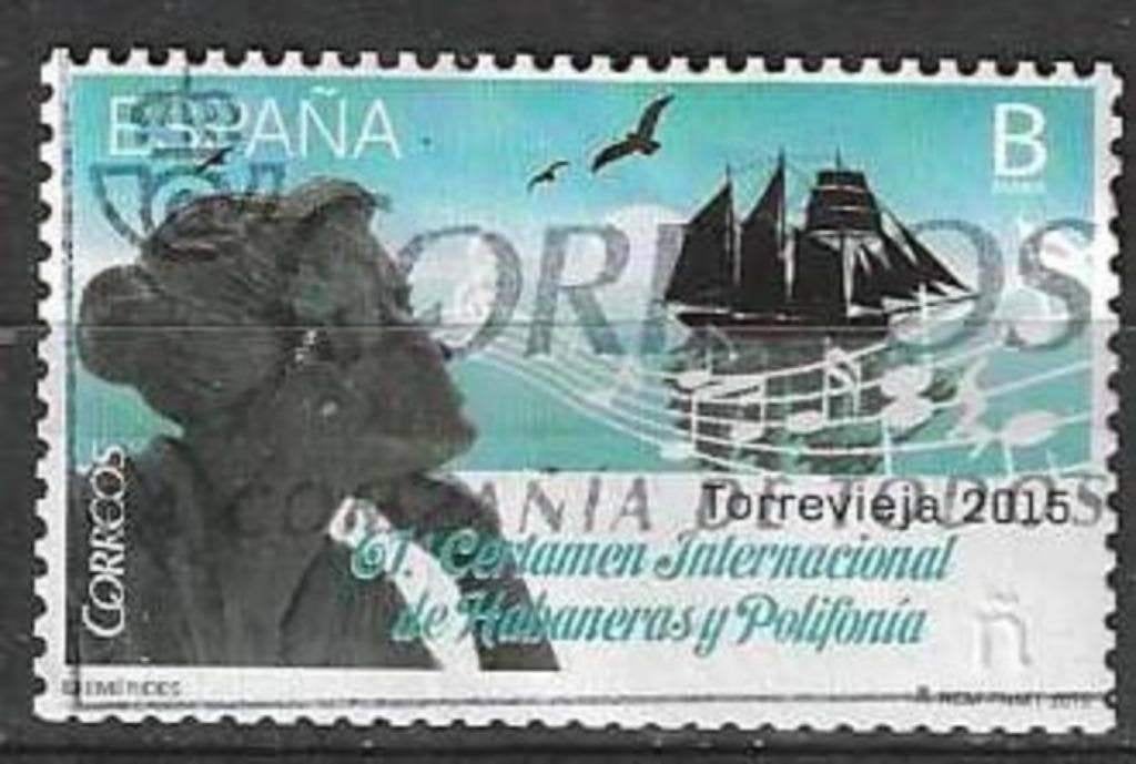 Spanje 2015 - Yvert 4696 - Habanera en Polyfonie (ST), Verzenden, Gestempeld