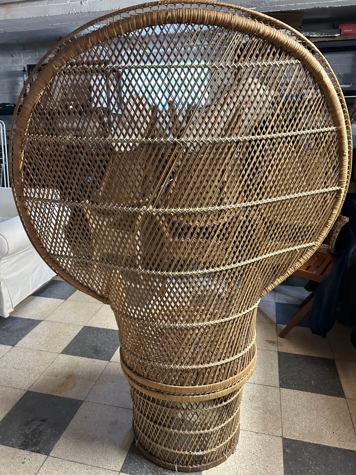 Fauteuil osier/ rotin «  Emmanuelle », Maison & Meubles, Enlèvement, Comme neuf