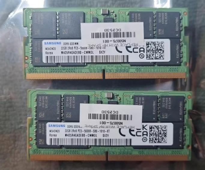 Samsung DDR5 SODIMM 2x32GB laptop kit, Computers en Software, Verzenden, Zo goed als nieuw, DDR5, 64 GB