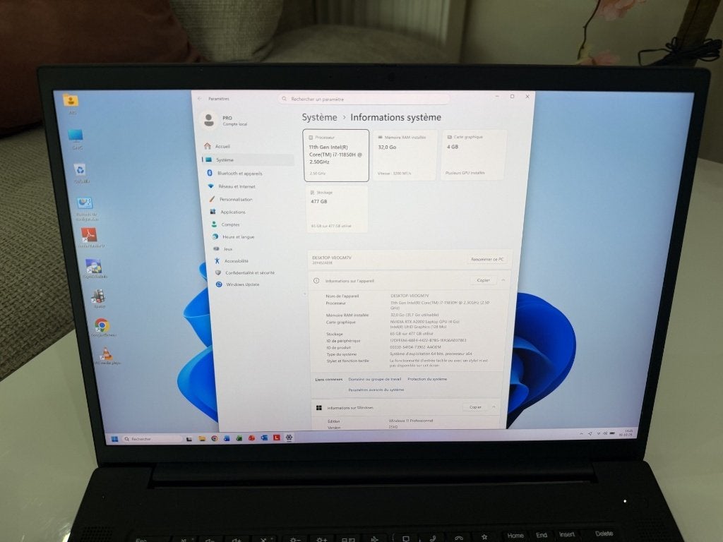 Lenovo ThinkPad P1 Gen 4 | Core I7 / 32 GB / 500 SSD, 32 GB, 16 pouces, Comme neuf, Enlèvement