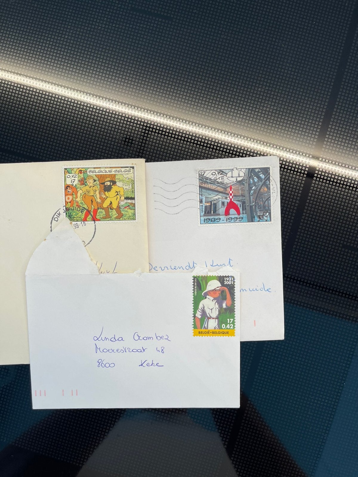 Kavel van 3 originele Belgische strippostzegels (1999 - 2001, Ophalen of Verzenden