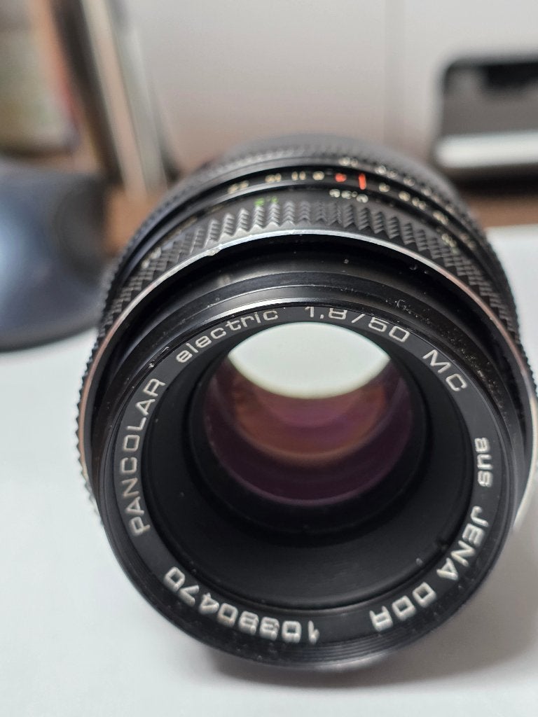 carl zeiss jena pancolar electric 1,8/50, Ophalen of Verzenden, Lens of Lenzen
