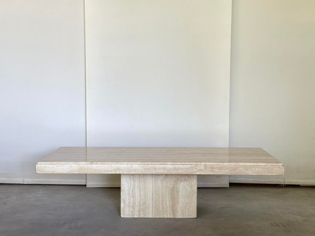 Vintage travertine coffeetable 1980s, Antiek en Kunst, Ophalen