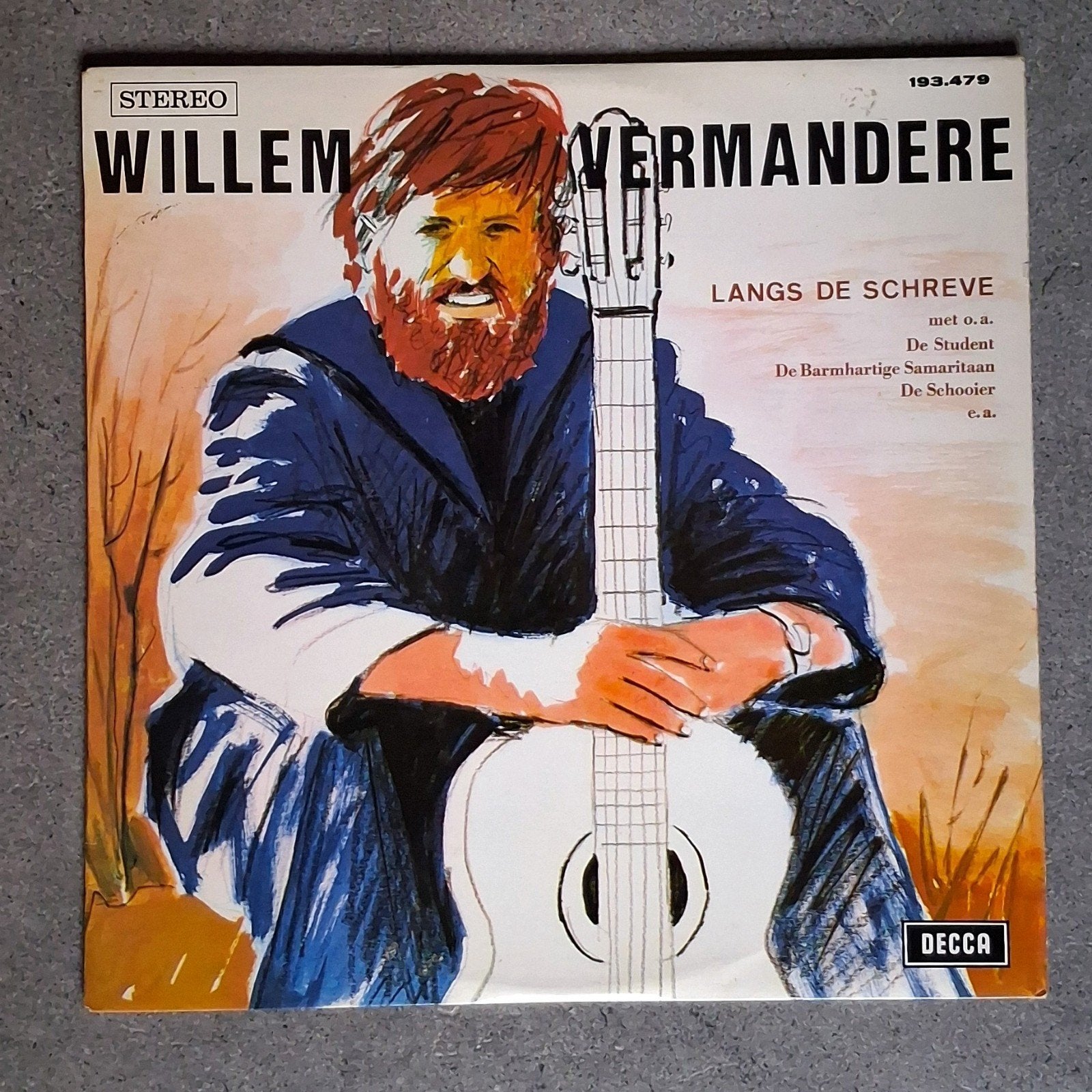 Willem Vermandere: Langs De Schreve (LP), Originele persing, Ophalen of Verzenden, LP