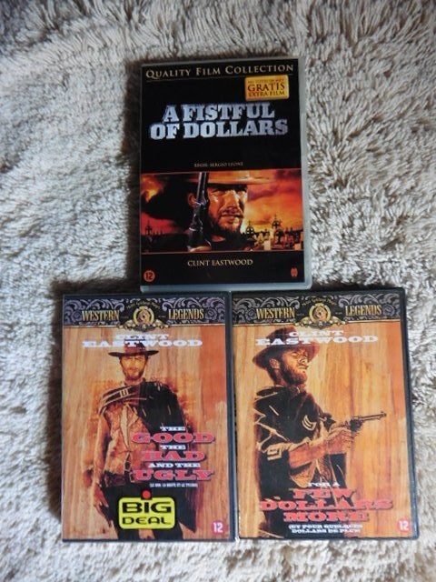 Sergio Leone dvd Trilogy met Clint Eastwood, CD & DVD, DVD | Classiques, Comme neuf, Western, 1960 à 1980, Anglais, Néerlandais