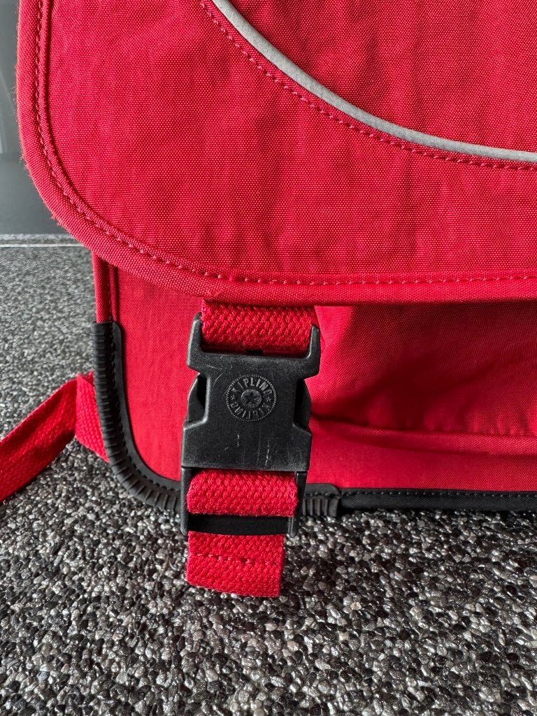 🟥 Kipling preppy boekentas  🟥 volledig gereinigd, Rouge, 30 à 40 cm, Comme neuf, Enlèvement