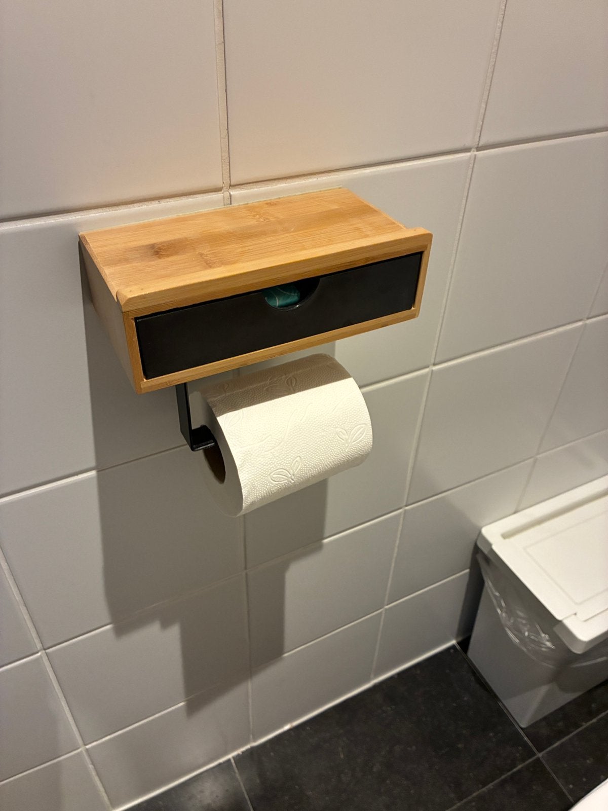 Wc-rolhouder, Ophalen, Zo goed als nieuw, Bruin, Toilet-accessoire