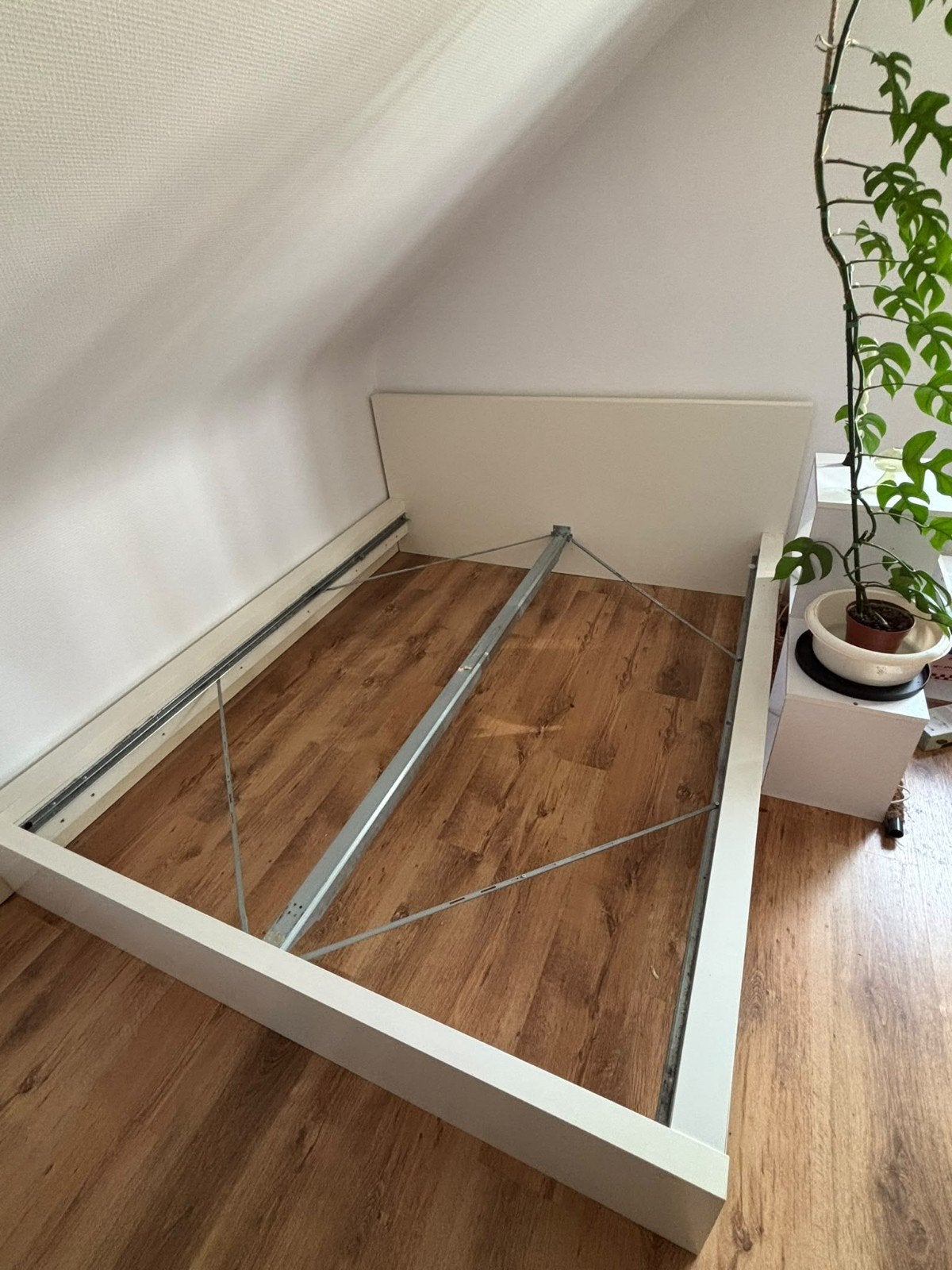 malm bed 160cm ikea, Enlèvement, Utilisé, 200 cm, Blanc