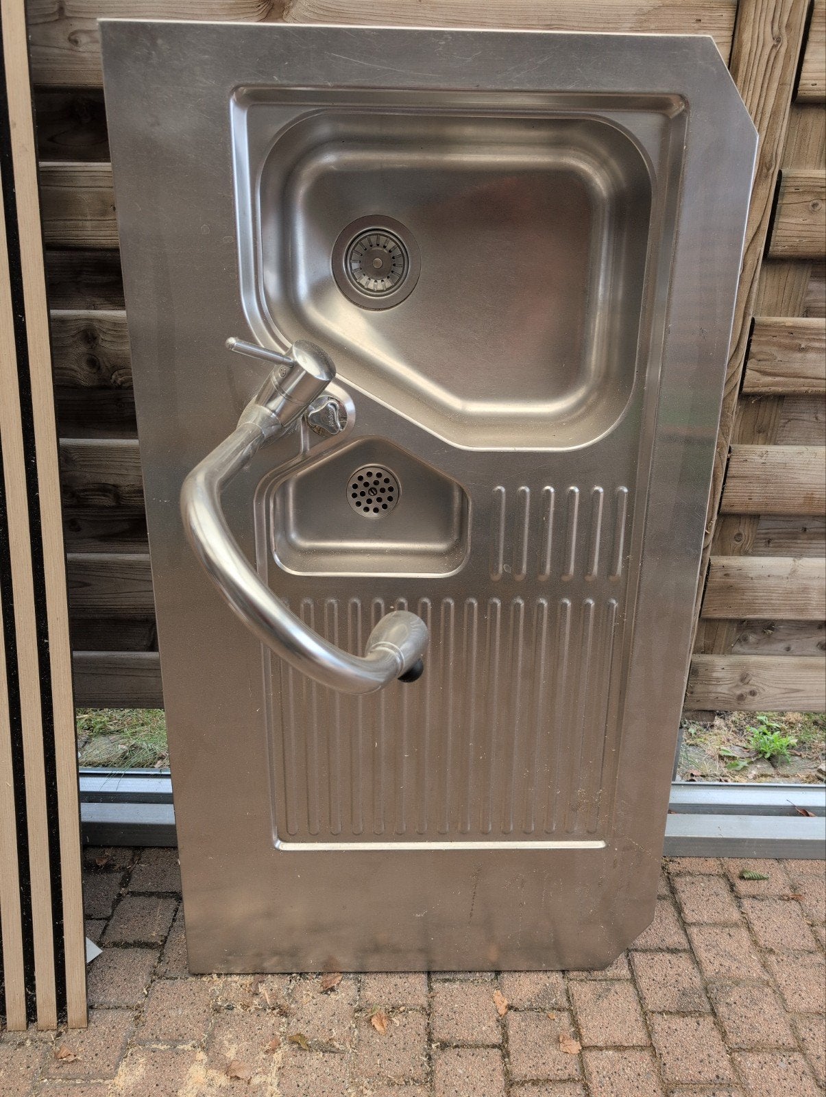 Inox wasbak 70cm diep, Ophalen