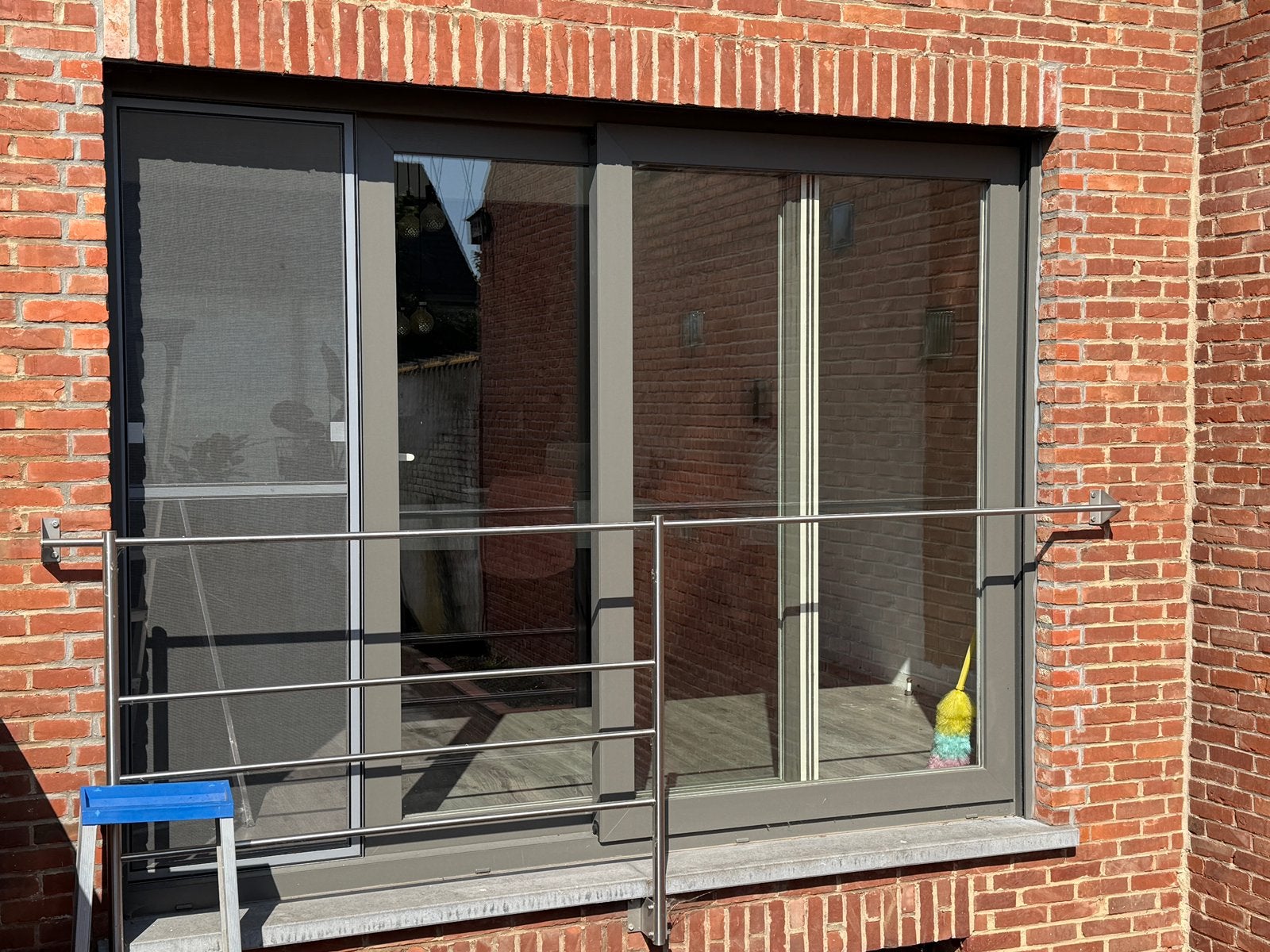 Groot schuifraam PVC, Doe-het-zelf en Bouw, Raamkozijnen en Schuifdeuren, Ophalen, Zo goed als nieuw