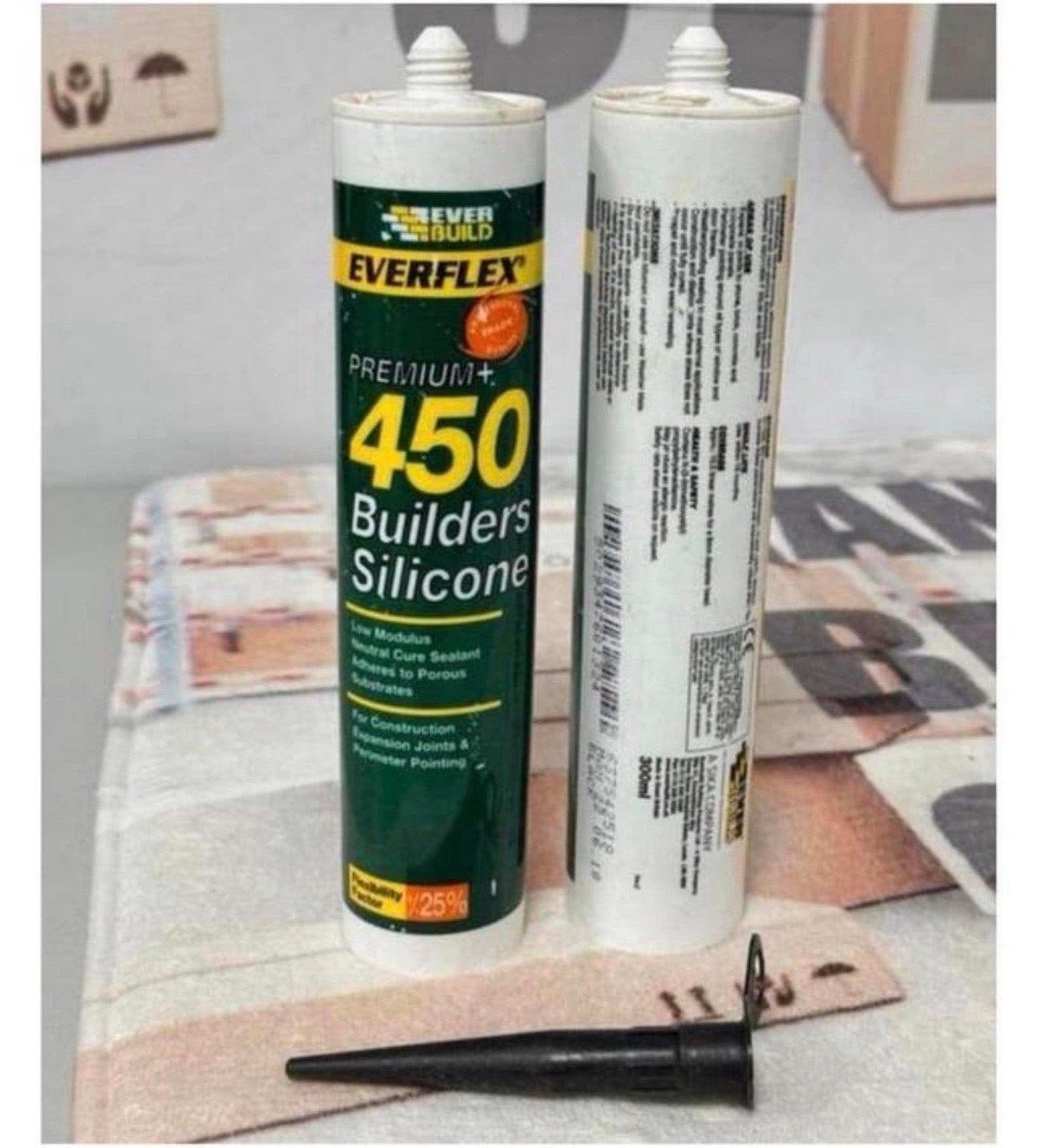 Kit silicone Everbuild 450CL Builders, 2 kits silicone, noir, Bricolage & Construction, Enlèvement ou Envoi, Neuf