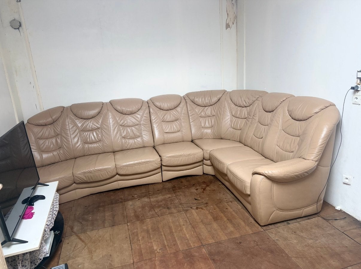 Canapé, huit places en cuir, Maison & Meubles, Enlèvement, Comme neuf, Cuir