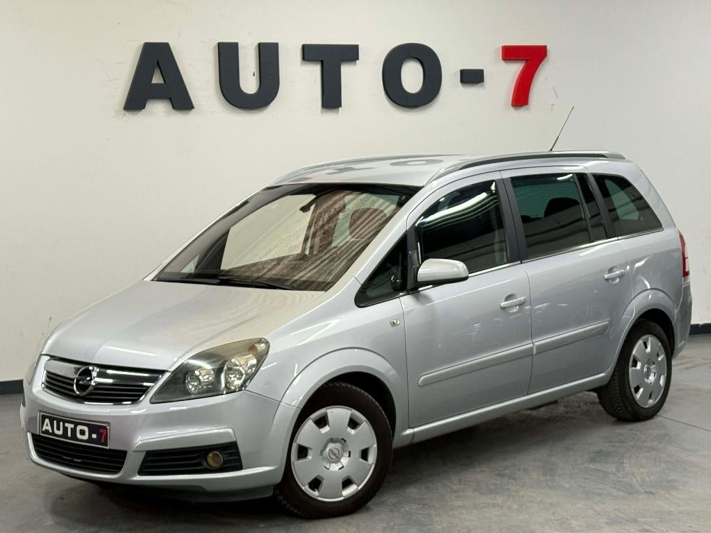 Opel Zafira CNG 1.6i Benzine 2007 Navi - AC- 7 zitplaatsen!, Argent ou Gris, Entreprise, 7 places, Boîte manuelle