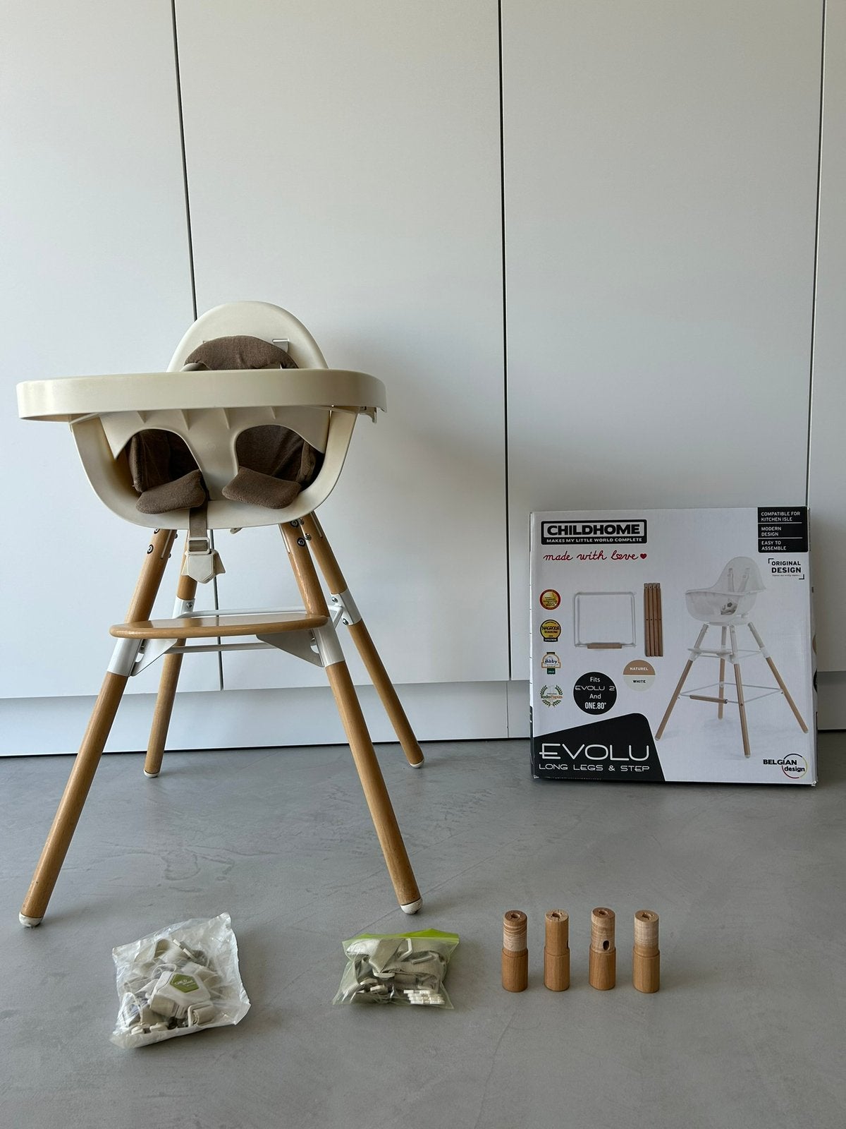 Childhome Evolu eetstoel, Kinderen en Baby's, Ophalen, Gebruikt, Afneembaar eetblad