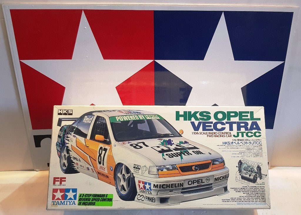 Vintage Tamiya HKS Opel Vectra JTCC #58159 NIB (FF01), Elektro, Verzenden, Nieuw, Schaal 1:10