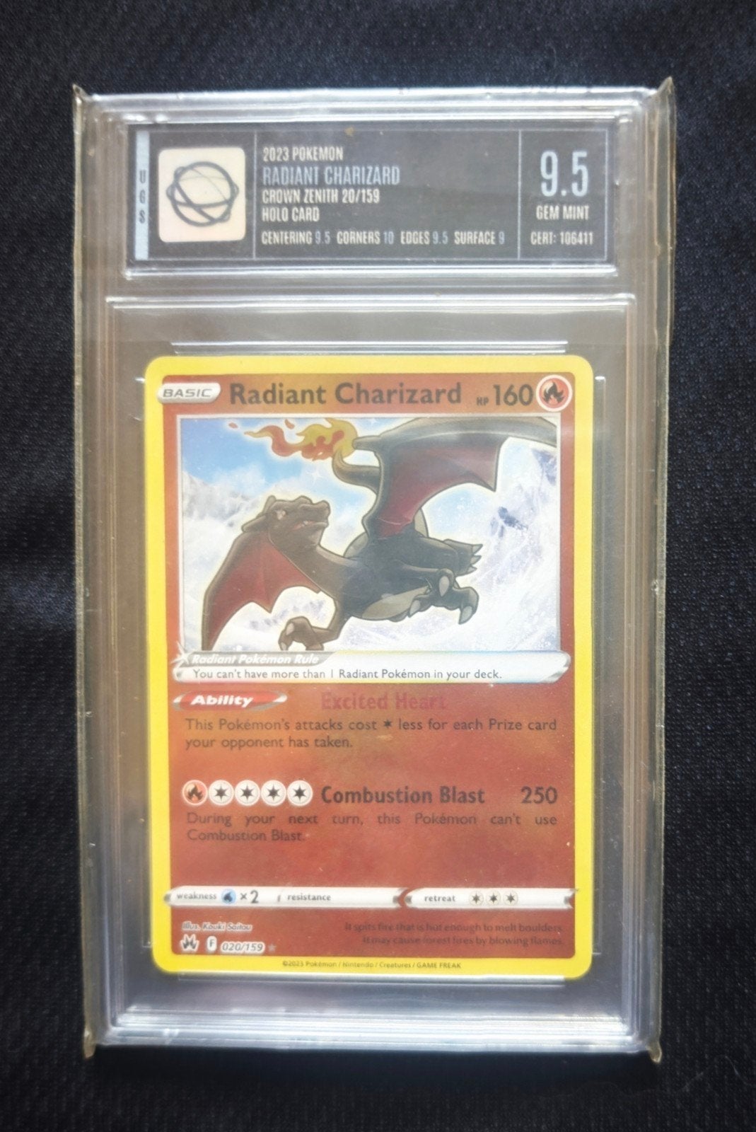 Radiant Charizard 020/159 (9,5 dollars américains), Enlèvement ou Envoi