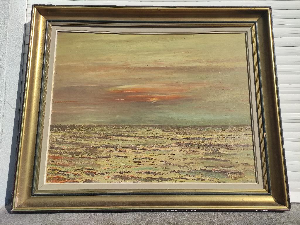 huile sur panneau signe jules lejeune, Antiquités & Art, Enlèvement