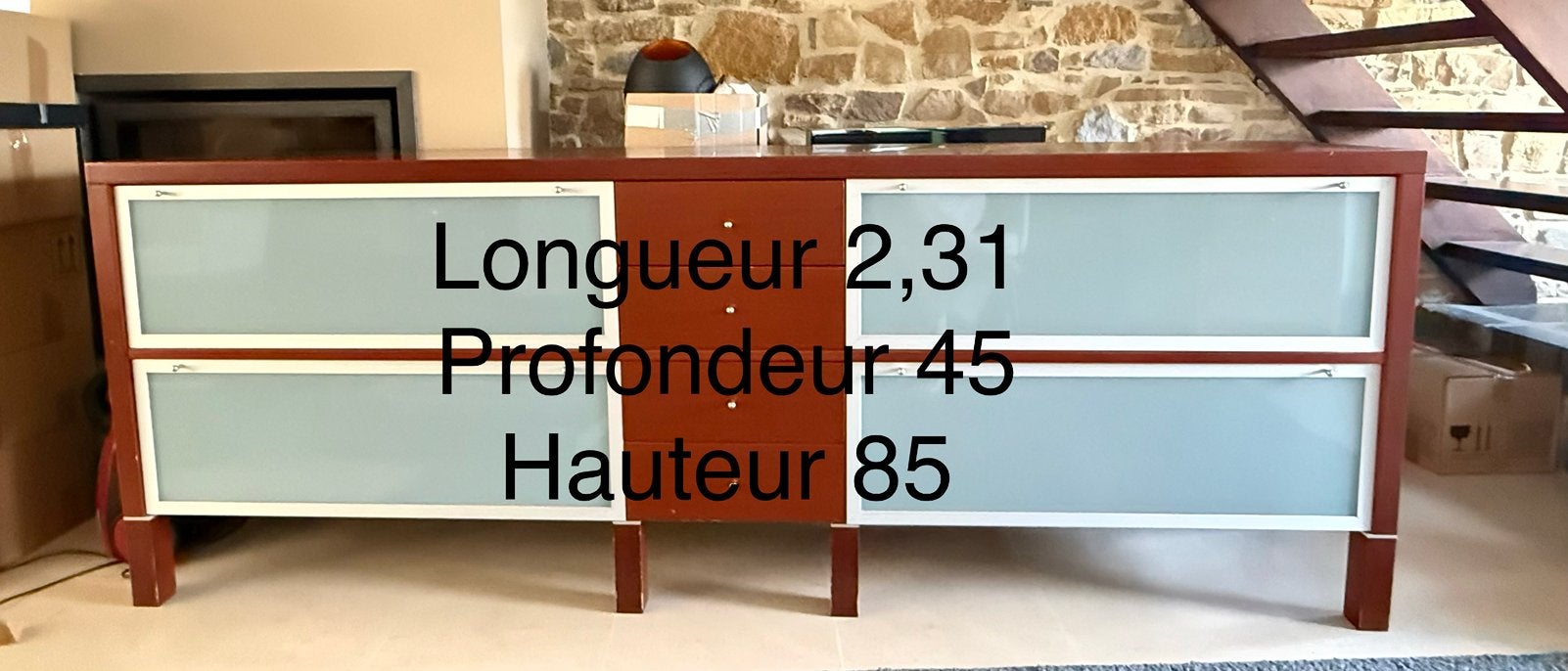 Meuble Juventa en etat correct ( voir photo ), Teck, 25 à 50 cm, Moins de 100 cm, Enlèvement