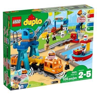Duplo Cargo Train - interactieve push trein, Kinderen en Baby's, Speelgoed | Duplo en Lego, Zo goed als nieuw, Duplo, Ophalen of Verzenden