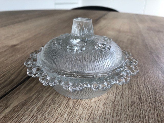 Oud glazen snoeppotje - bonbonnière / Masserini glass, Antiek en Kunst, Ophalen of Verzenden