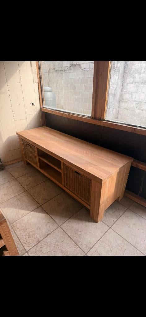 Armoire en teck Meuble TV, Maison & Meubles, Armoires | Mobilier de télévision, Enlèvement, Comme neuf, Teck