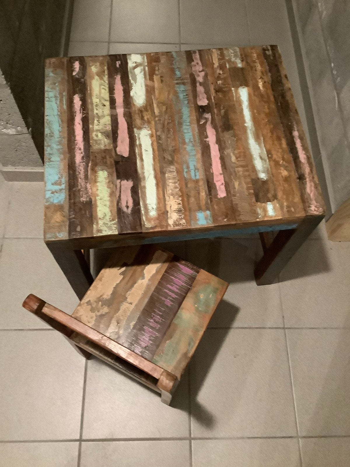 Tafel + stoeltje couleur locale, Ophalen, Zo goed als nieuw, Tafel(s) en Stoel(en)