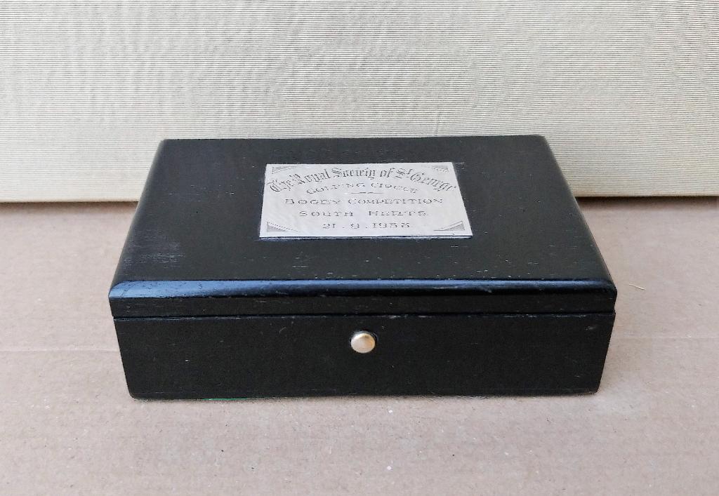 Boîte à cigarillo Ebben en argent sterling GOLF 1938, Enlèvement ou Envoi, Utilisé, Autres types
