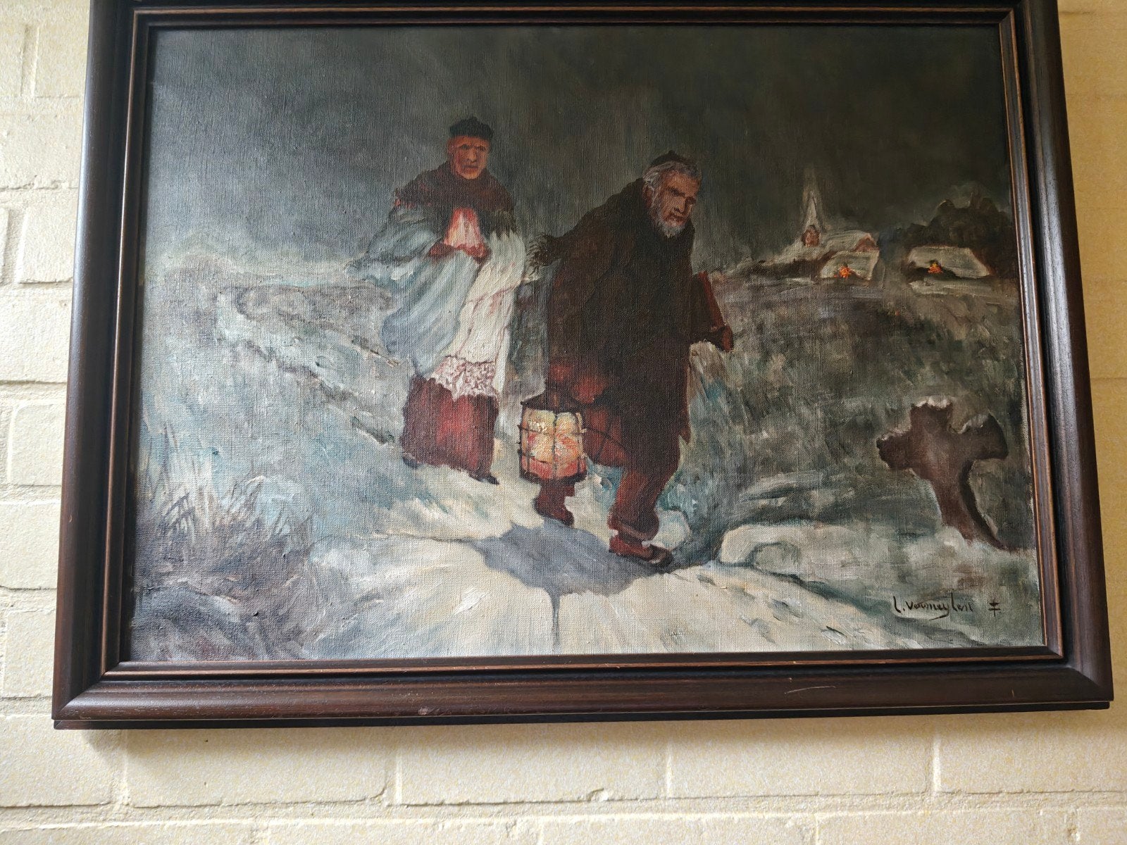 de berechting, de laatste communie, Antiek en Kunst, Ophalen of Verzenden, Klassiek, Portret of Personen, Doek